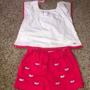 Vineyard Vines summer top and shorts